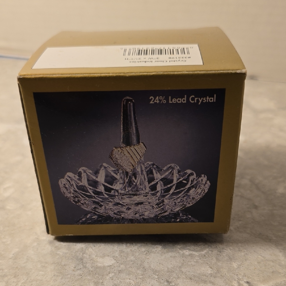 Elegant Lead Crystal Ring Dish 24% Lead Crystal